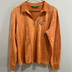 Eco Women’s Golf Orange Long Sleeve Polo
